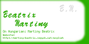 beatrix martiny business card